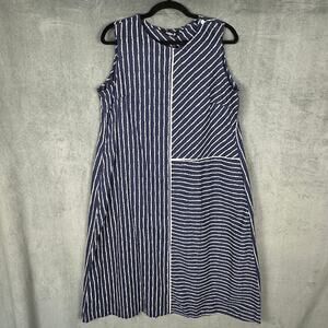 Anthropologie Earthen By Indya Dress Womens Extra Large Blue Midi Resort Boho